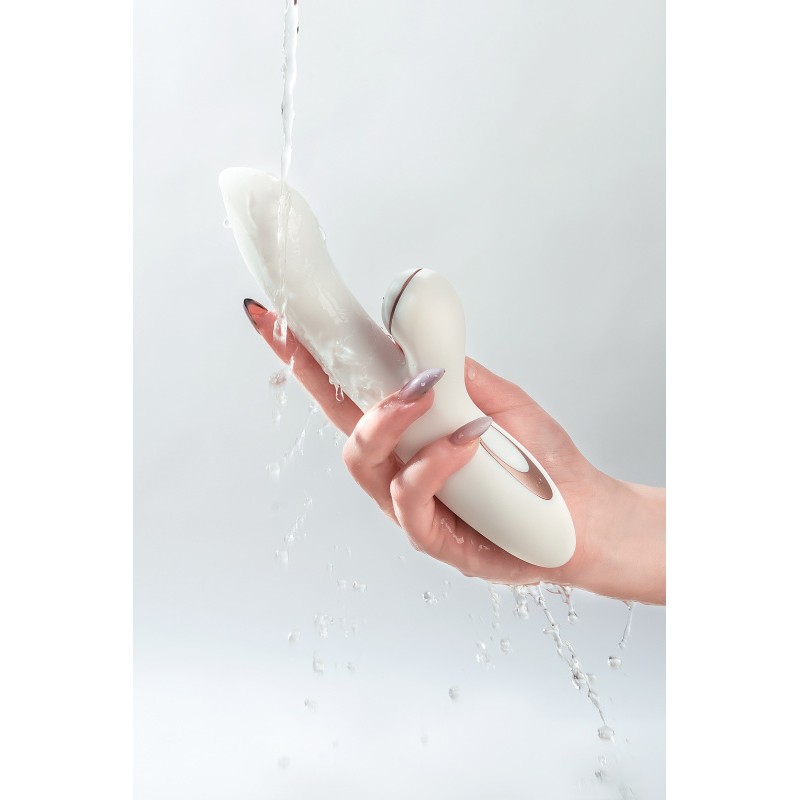 Вибратор Satisfyer Pro+ G-Spot, с вакуум-волновым стимулятором, силикон, белый, 22 см