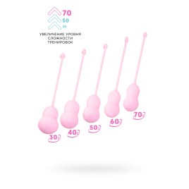 Набор вагинальных шариков Flovetta TULIPS, силикон, розовый, 5,3 см