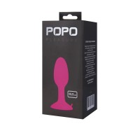 Анальная втулка POPO Pleasure by TOYFA, со стальным шариком внутри, силикон, розовая, 10,5 см