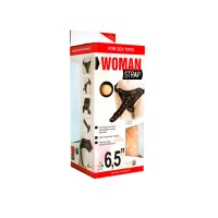 Страпон LoveToy с поясом Harness, с 2 насадками, neoskin, черный, 17,5 см