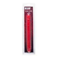 Двусторонний фаллоимитатор Black & Red by TOYFA, ПВХ, красный, 31 см