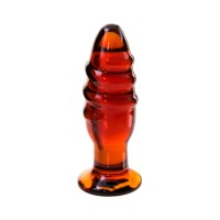 Анальная втулка Sexus Glass, стекло, коричневая, 12,5 см, Ø 4 см