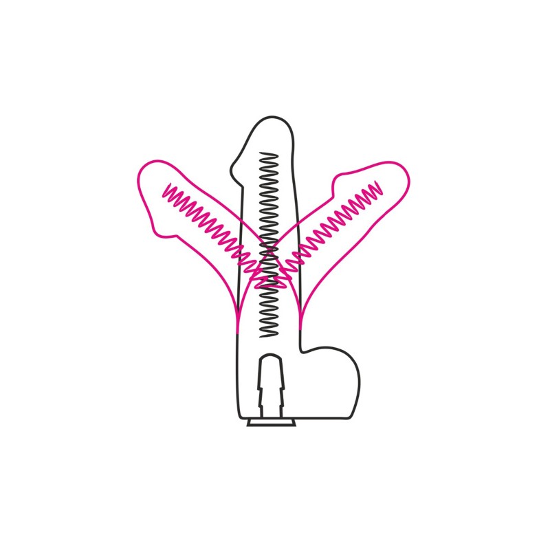 Фаллоимитатор неоскин на присоске FLEX & FIX SISTEM Lovetoy, TPR, телесный, 21 см