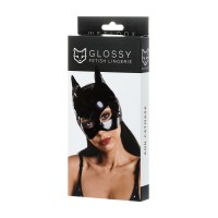 Маска кошки Glossy ANN из материала Wetlook, черный, OS
