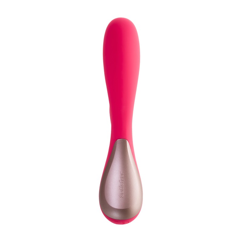 Нереалистичный вибратор Satisfyer Mono Flex Connect App, силикон, красный, 20,4 см.