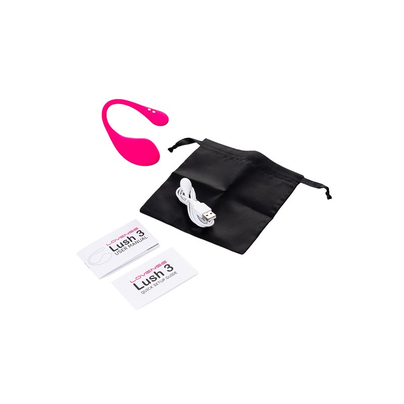 Виброяйцо LOVENSE Lush 3, силикон, розовый, 18 см