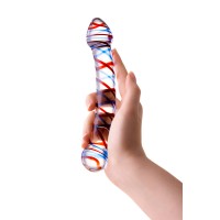 Двусторонний фаллоимитатор Sexus Glass, стекло, прозрачный, 21 см