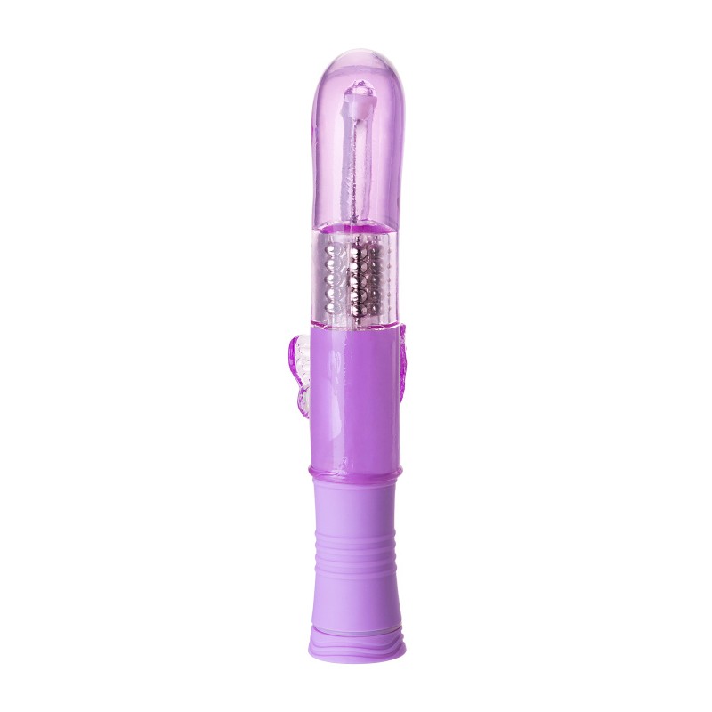 Вибратор с клиторальным стимулятором A-Toys by TOYFA High-Tech fantasy, TPE, фиолетовый, 22,4 см