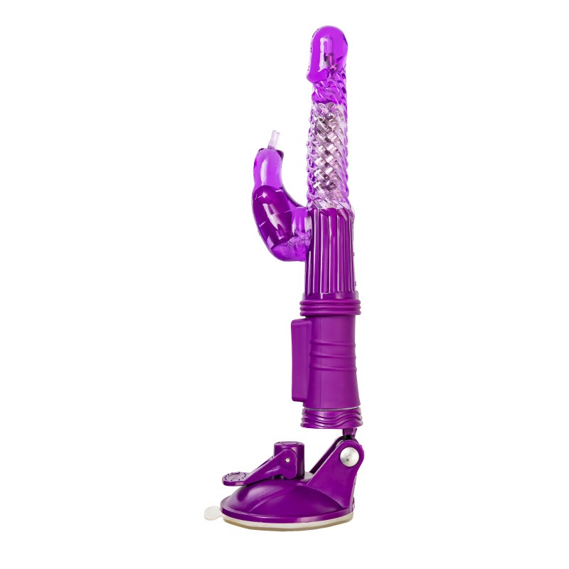 Вибратор с клиторальным стимулятором A-Toys by TOYFA High-Tech fantasy, TPR, фиолетовый, 24 см