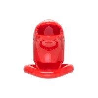 Пояс верности мужской Black&Red by TOYFA, ABS пластик, красный, 10 см