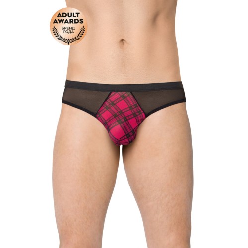 Трусы мужские с клетчатой вставкой SoftLine Collection, черный, M/L
