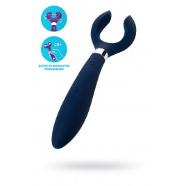 Многофункциональный стимулятор для пар Satisfyer Endless Fun, силикон, синий, 23,5 см.