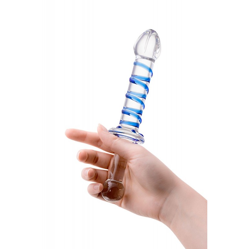Фото Sexus Glass Двусторонний фаллоимитатор Sexus Glass, стекло, прозрачный, 22,5 см