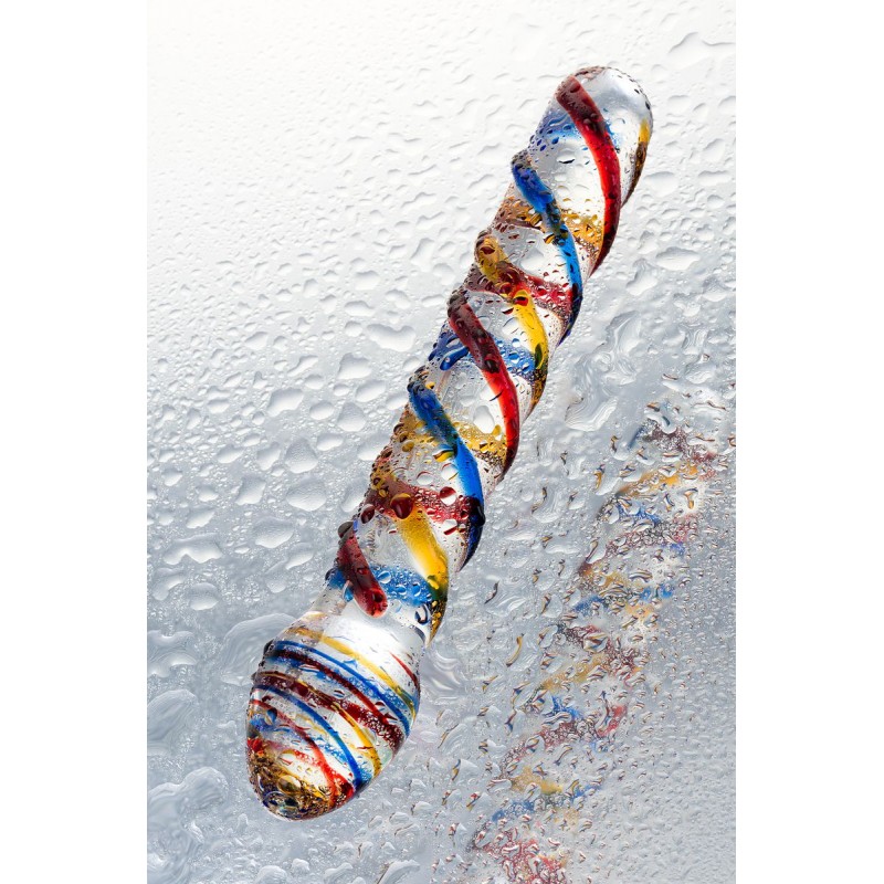 Фото Sexus Glass Двусторонний фаллоимитатор Sexus Glass, стекло, прозрачный, 19,5 см