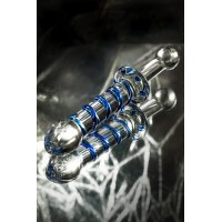 Фото Sexus Glass Двусторонний фаллоимитатор Sexus Glass, стекло, прозрачный, 22,5 см