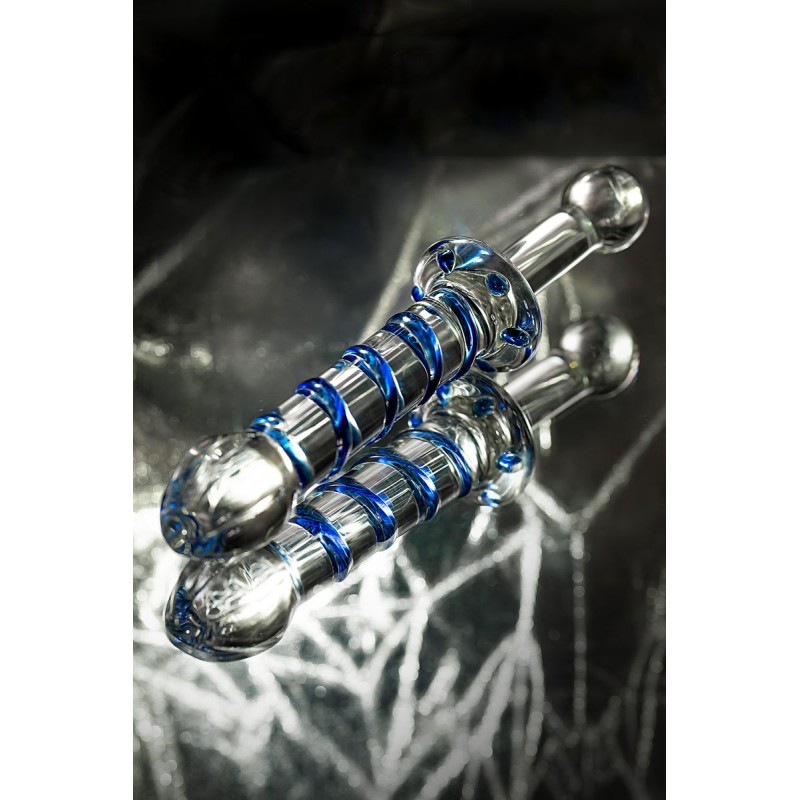 Фото Sexus Glass Двусторонний фаллоимитатор Sexus Glass, стекло, прозрачный, 22,5 см