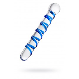 Двусторонний фаллоимитатор Sexus Glass, стекло, прозрачный, 19 см