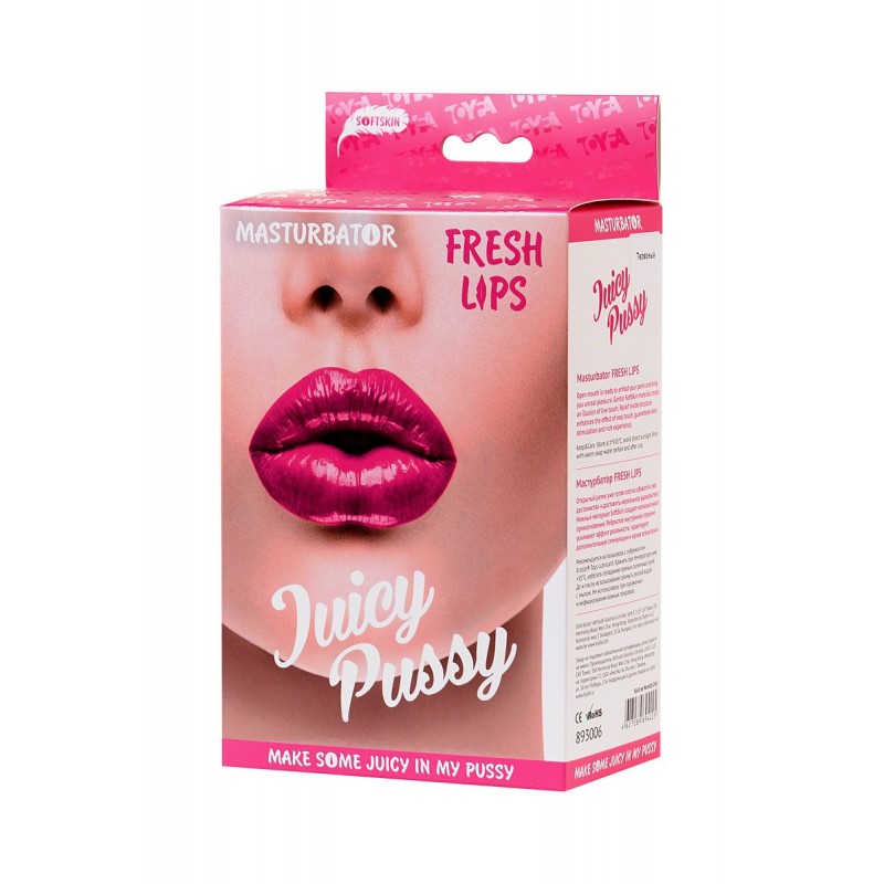 Фото Juicy Pussy by TOYFA Мастурбатор реалистичный Juicy Pussy by TOYFA Fresh Lips, рот, TPR, телесный, 14 см