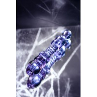 Фото Sexus Glass Двусторонний фаллоимитатор Sexus Glass, стекло, розовый, 22,5 см