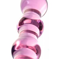 Фото Sexus Glass Двусторонний фаллоимитатор Sexus Glass, стекло, розовый, 18 см