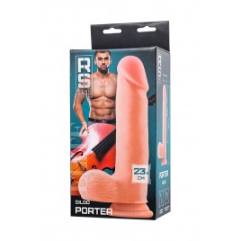 Реалистичный фаллоимитатор RealStick Elite Porter, TPR, телесный, 23,5 см
