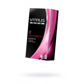 Презервативы Vitalis, premium, sensation, кольца, точечные, 18 см, 5,3 см, 12 шт.