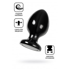 Анальная втулка POPO Pleasure by TOYFA Cetus β, PVC, черная, 13 см, Ø 6,8 см