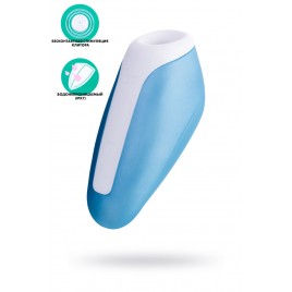 Вакуум-волновой бесконтактный стимулятор клитора Satisfyer Love Breeze, силикон, голубой, 9,5 см.