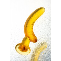 Изображение Sexus Glass Нереалистичный фаллоимитатор Sexus Glass, стекло, желтый, 17,5 см