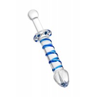 Фото Sexus Glass Двусторонний фаллоимитатор Sexus Glass, стекло, прозрачный, 22,5 см