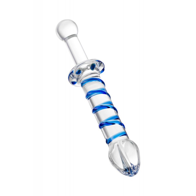 Фото Sexus Glass Двусторонний фаллоимитатор Sexus Glass, стекло, прозрачный, 22,5 см