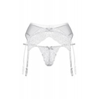 Фото SoftLine Collection, Польша Пояс для чулок и стринги кружевные SoftLine Collection, белый, M/L