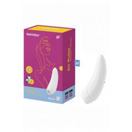 Вакуумно-волновой стимулятор Satisfyer Curvy 1+ с возможностью управления через приложение - белый