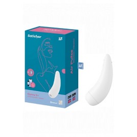 Вакуумно-волновой стимулятор Satisfyer Curvy 2+ с возможностью управления через приложение - белый