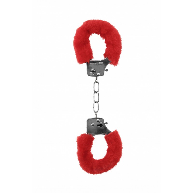 Металлические наручники с меховой обивкой Pleasure Handcuffs Furry