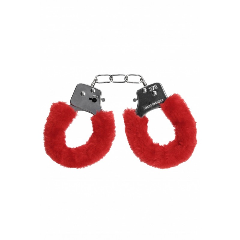 Металлические наручники с меховой обивкой Pleasure Handcuffs Furry