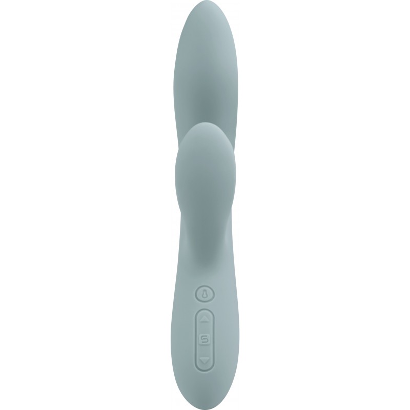 Вибратор-кролик Chika Turquoise Grey с функцией нагрева