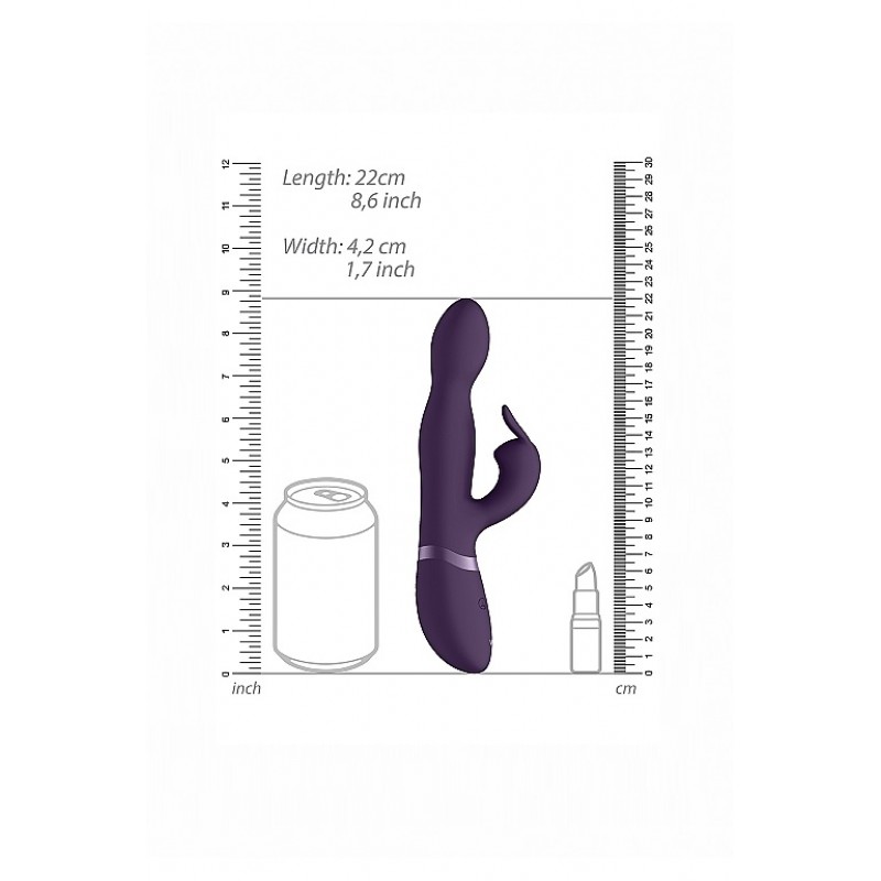 Вибромассажер-кролик Niva с ротацией 360 градусов и с функцией 