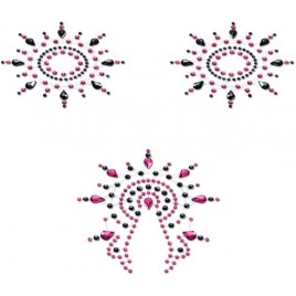 Пэстисы Breast and Pubic Jewelry черные и розовые Crystal Sticker