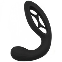 Черный перезаряжающийся массажер простаты Flexible Fabulous Vibration Frequency