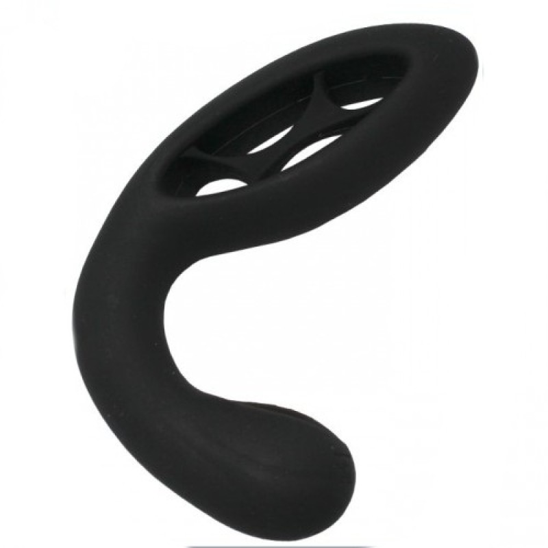 Черный перезаряжающийся массажер простаты Flexible Fabulous Vibration Frequency