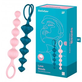 Набор анальных цепочек Satisfyer Love Beads розово-синий