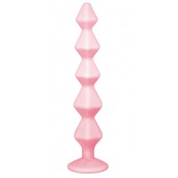 Анальная цепочка с кристаллом Emotions Buddy Pink
