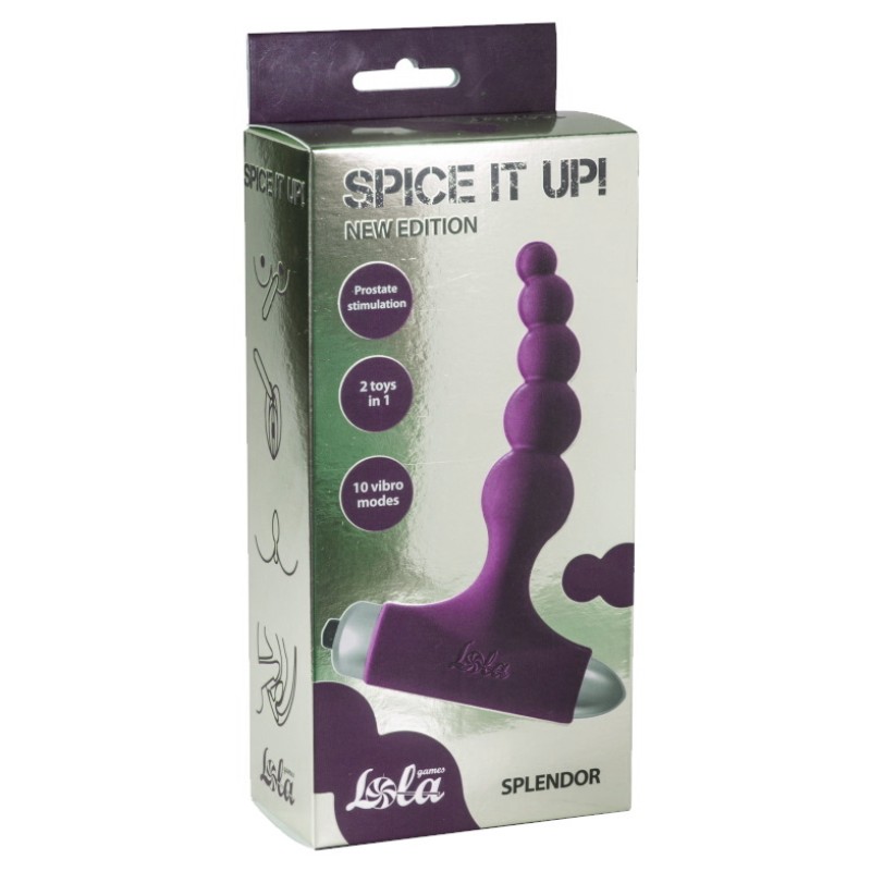 Анальная пробка с вибрацией Spice It Up New Edition Splendor фиолетовая