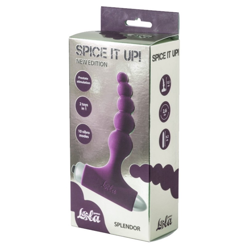 Анальная пробка с вибрацией Spice It Up New Edition Splendor фиолетовая