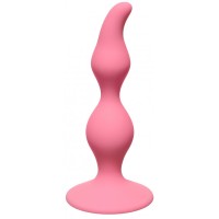 Розовая анальная пробка Сurved Anal Plug