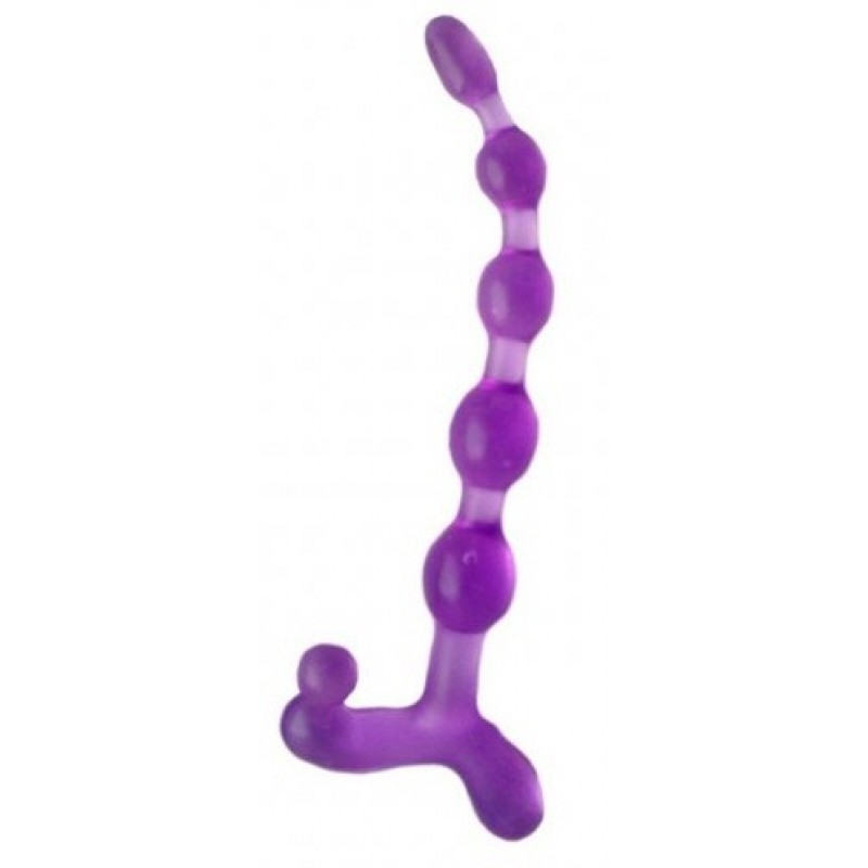 Анальная цепочка Bendy Twist фиолетовая