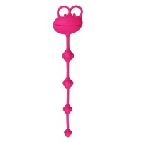 Анальная цепочка розовая Silicone Frog Anal Beads-Pink