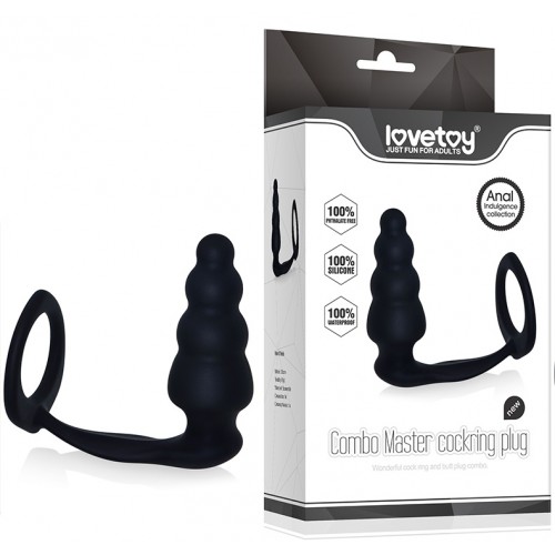 Lovetoy, Китай Анальная пробка с кольцом на пенис Combo Master — купить в Минске Изображение Lovetoy, Китай Анальная пробка с кольцом на пенис Combo Master