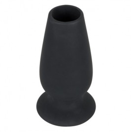 Анальный тоннель Peeping anal plug черного цвета